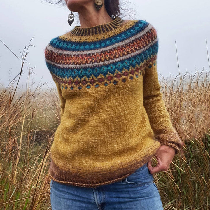 Angelika – Bunter Strickpullover