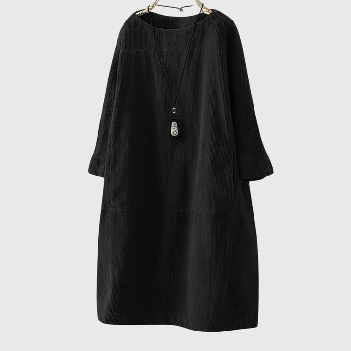 Grace | Entspanntes Corduroy Midi-Kleid