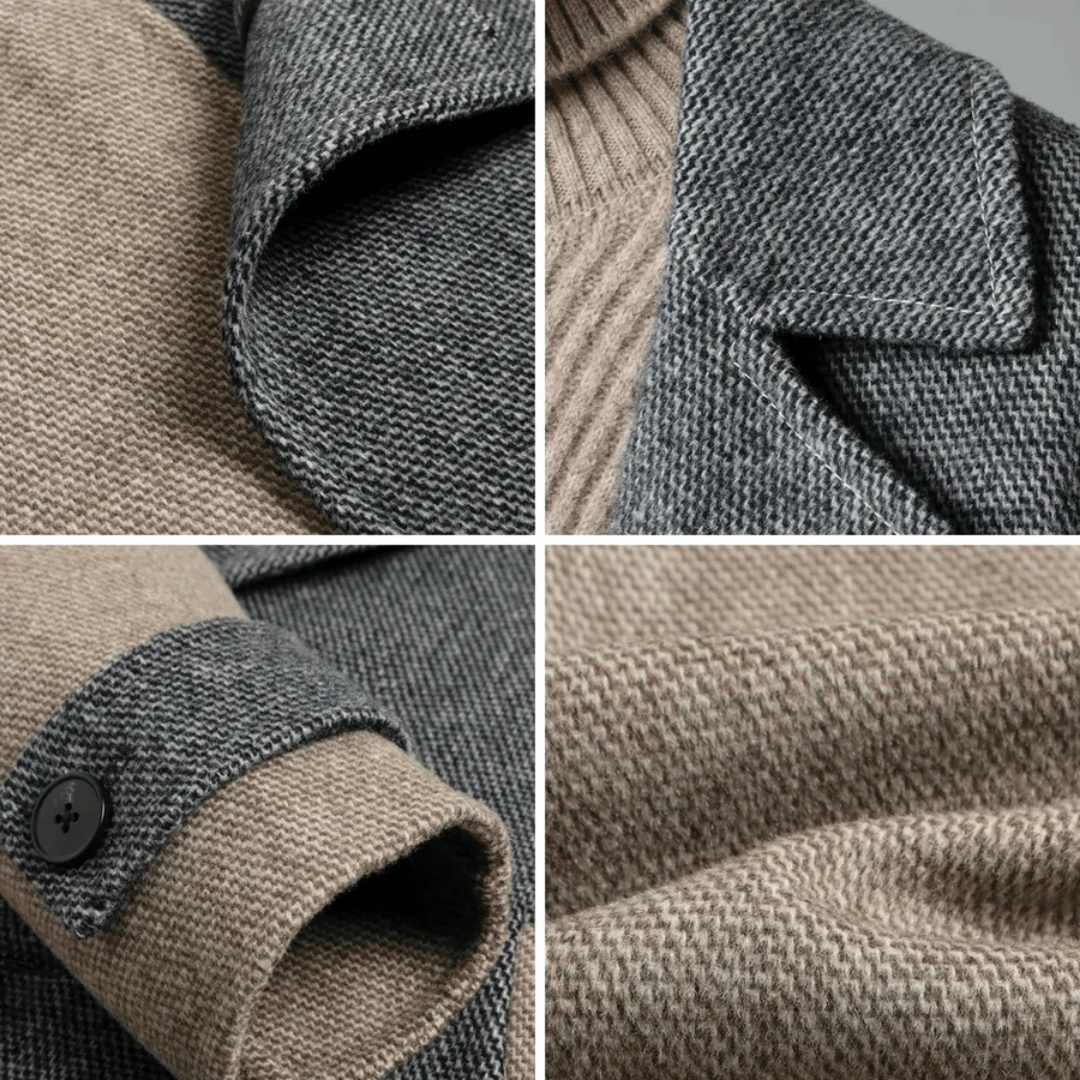 Damen Lange Strick Trench Mantel | Winter