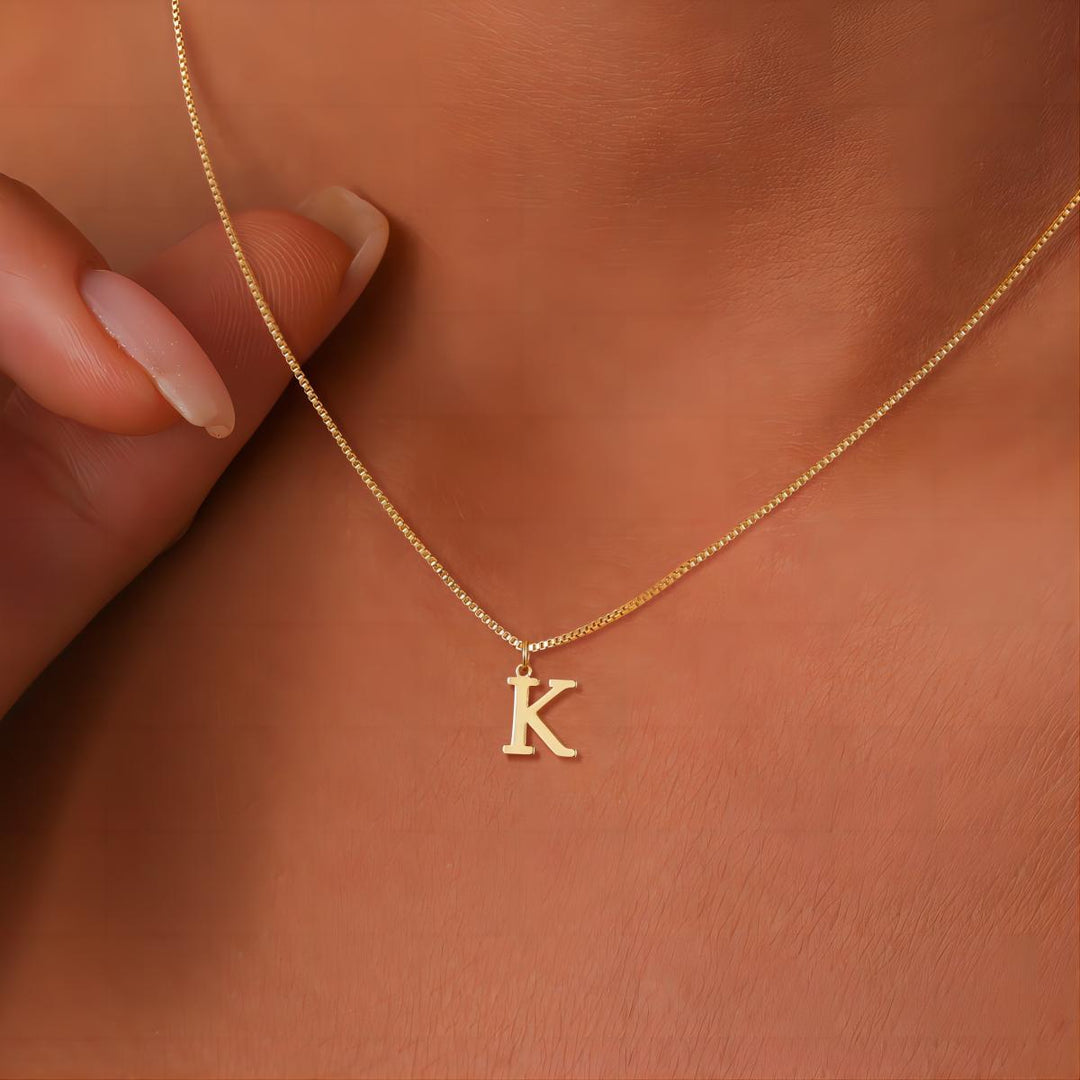 Enzhalynne | Halskette mit Initialen 18K Gold