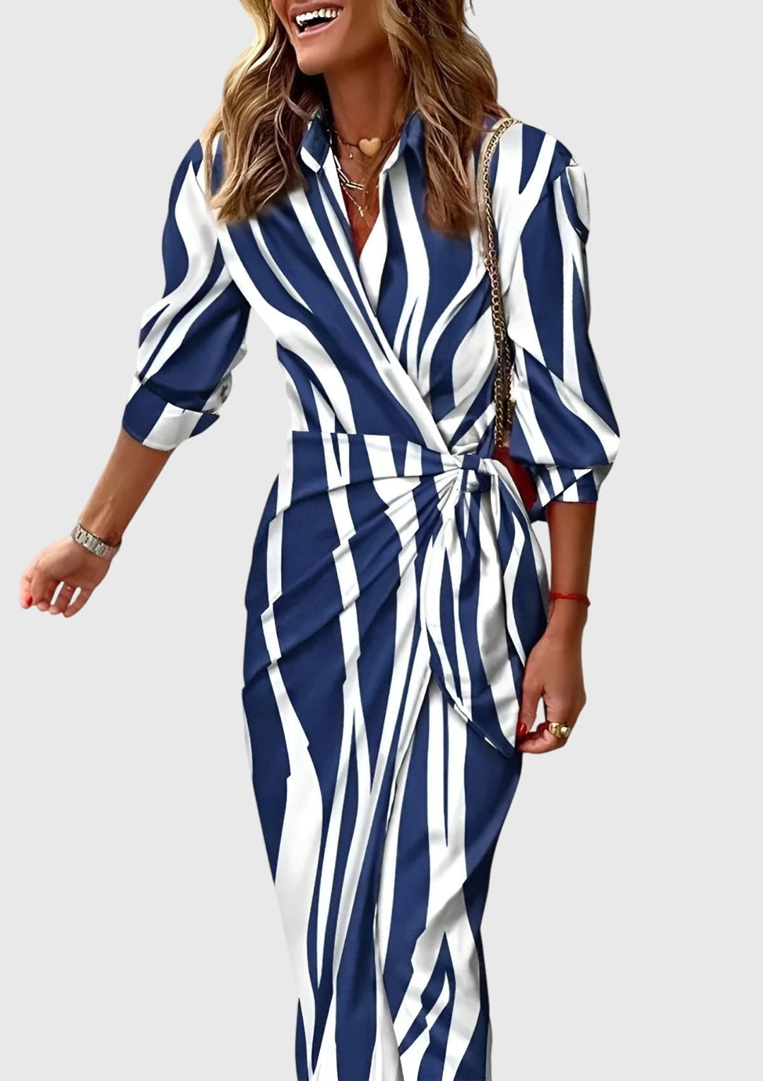 Everly™ | Elegantes Wickelkleid mit Print