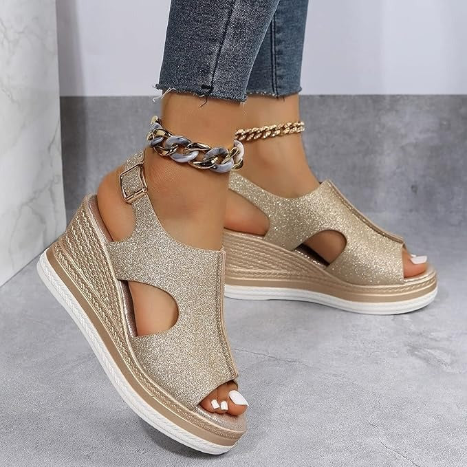 Kelsey - Boho Wedge Sandalen