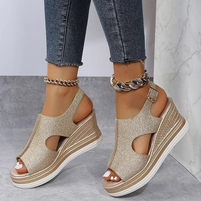 Kelsey - Boho Wedge Sandalen