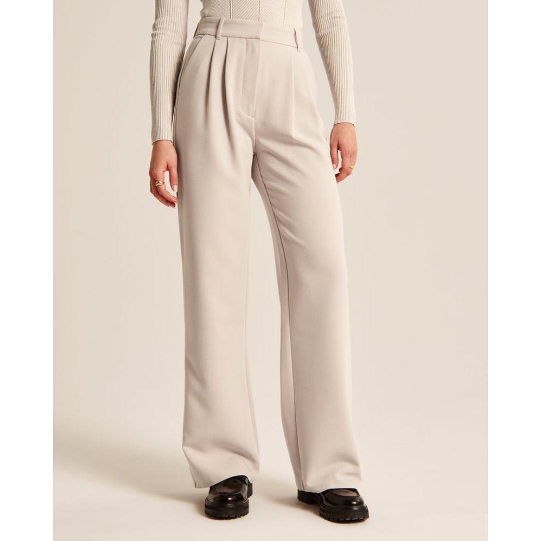 Damen Weite Beine Hosen | Hohe Taille