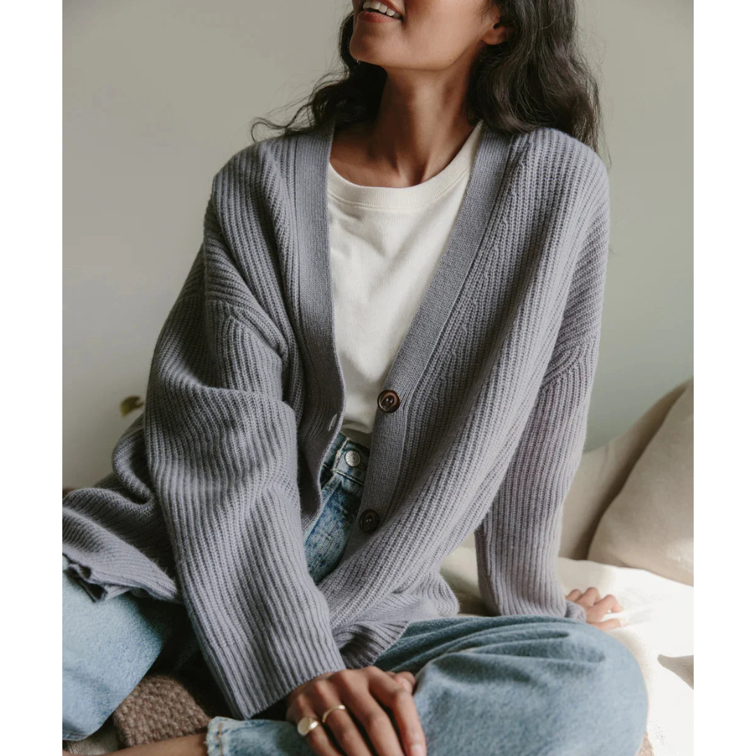 Araceli | Damen Lange Strickjacke | Warme