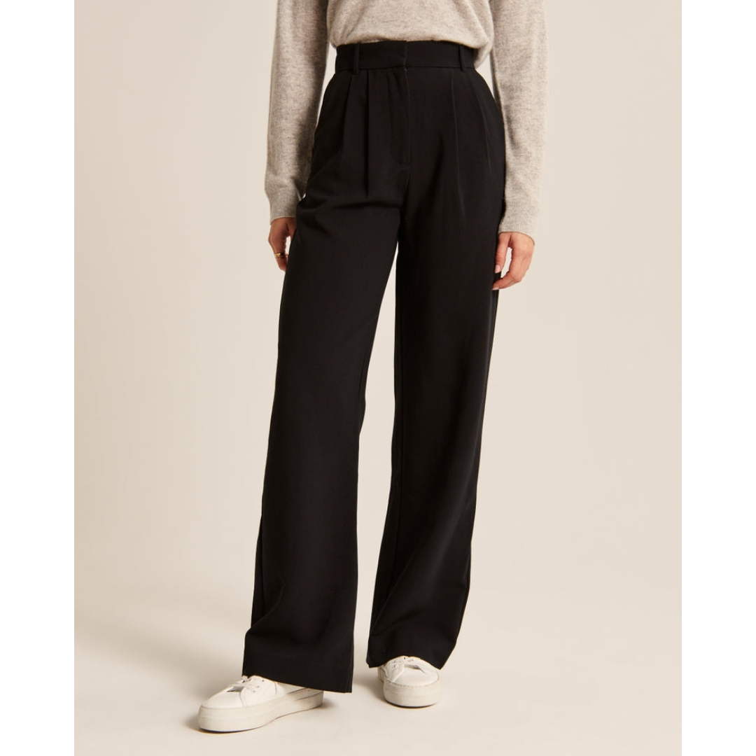 Damen Weite Beine Hosen | Hohe Taille