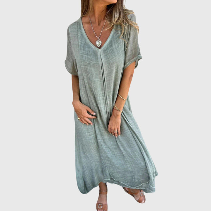 Fiona™ – Elegantes leichtes V-Ausschnittkleid