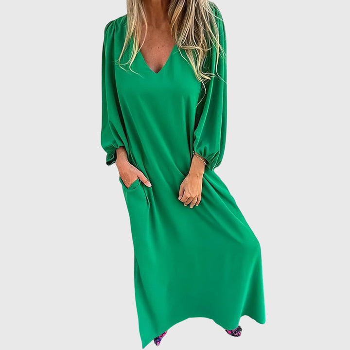 Carol™ - Langes Boho-Kleid mit Taschen