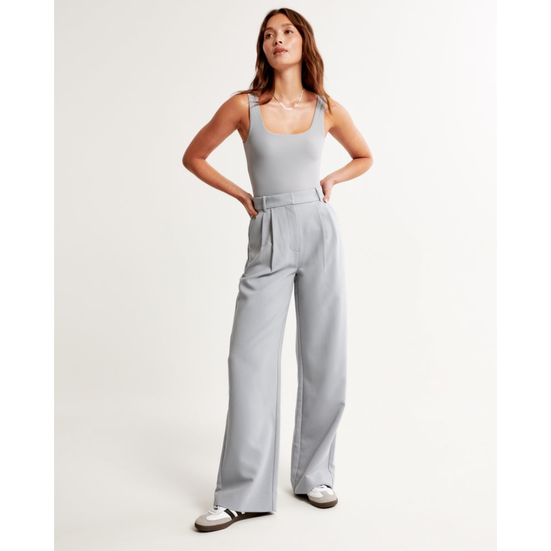 Damen Weite Beine Hosen | Hohe Taille