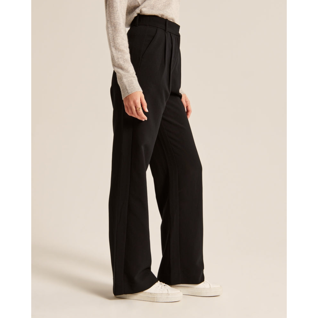 Damen Weite Beine Hosen | Hohe Taille
