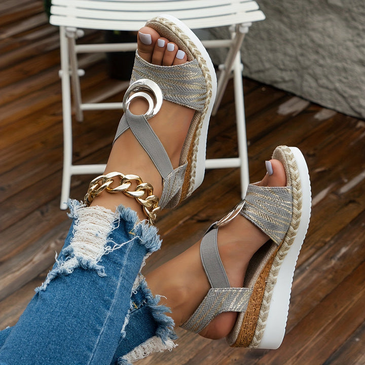 Arla - Schicke Plattform Wedge Sandalen