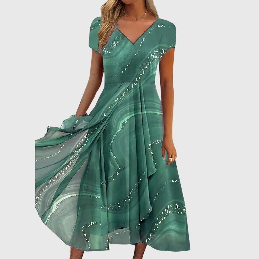 Aubrielle™ | Fließendes Midi-Kleid