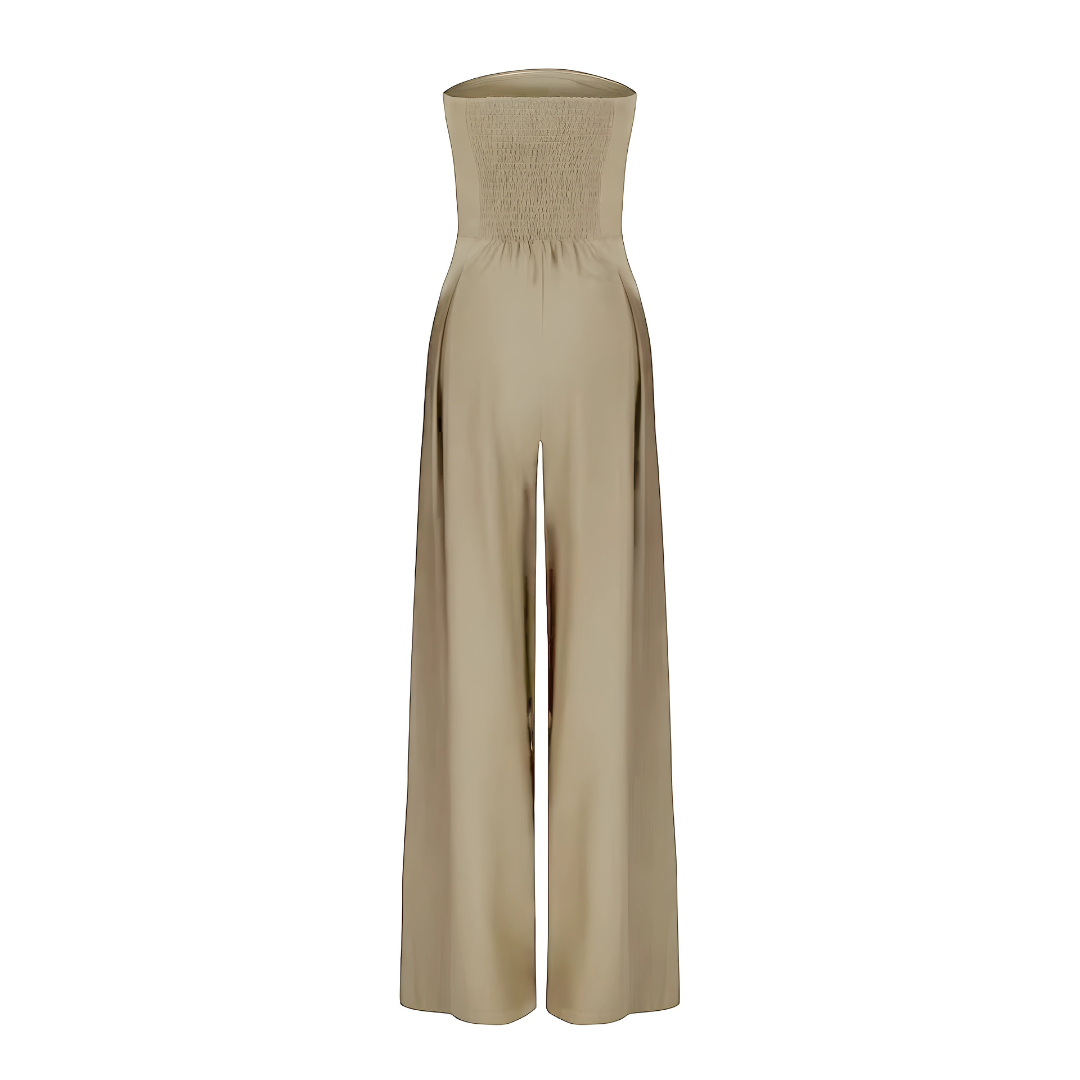 Elke – Trägerloser Jumpsuit mit weitem Bein