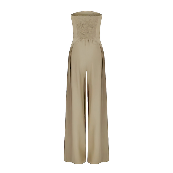 Elke – Trägerloser Jumpsuit mit weitem Bein