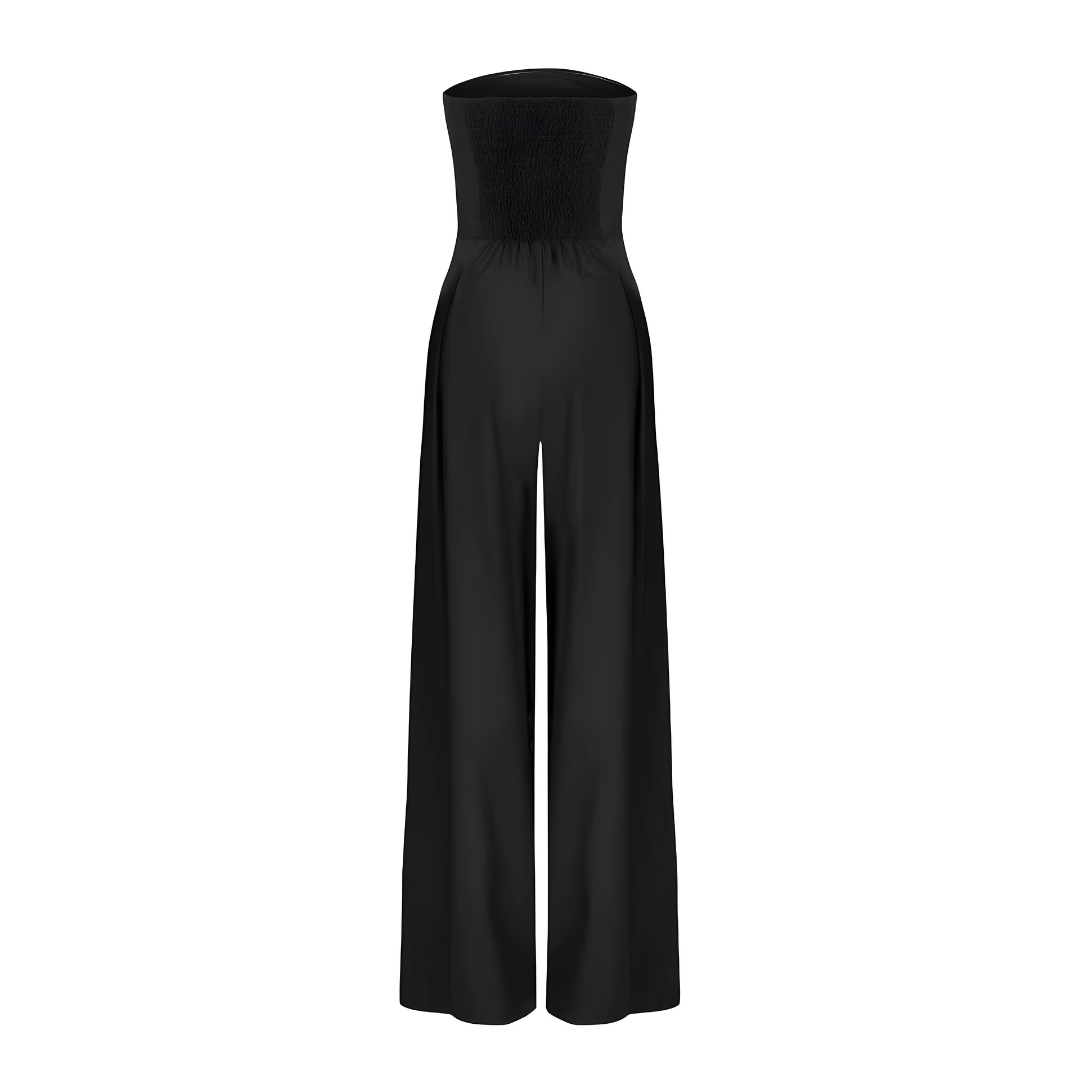 Elke – Trägerloser Jumpsuit mit weitem Bein