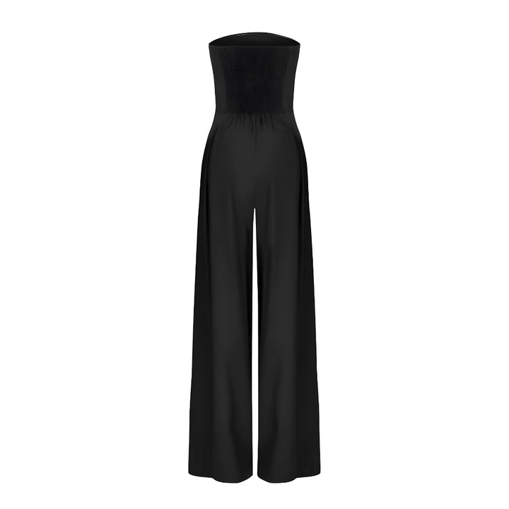 Elke – Trägerloser Jumpsuit mit weitem Bein