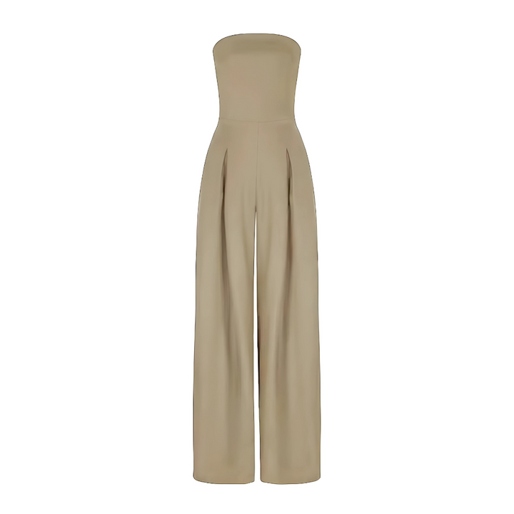 Elke – Trägerloser Jumpsuit mit weitem Bein