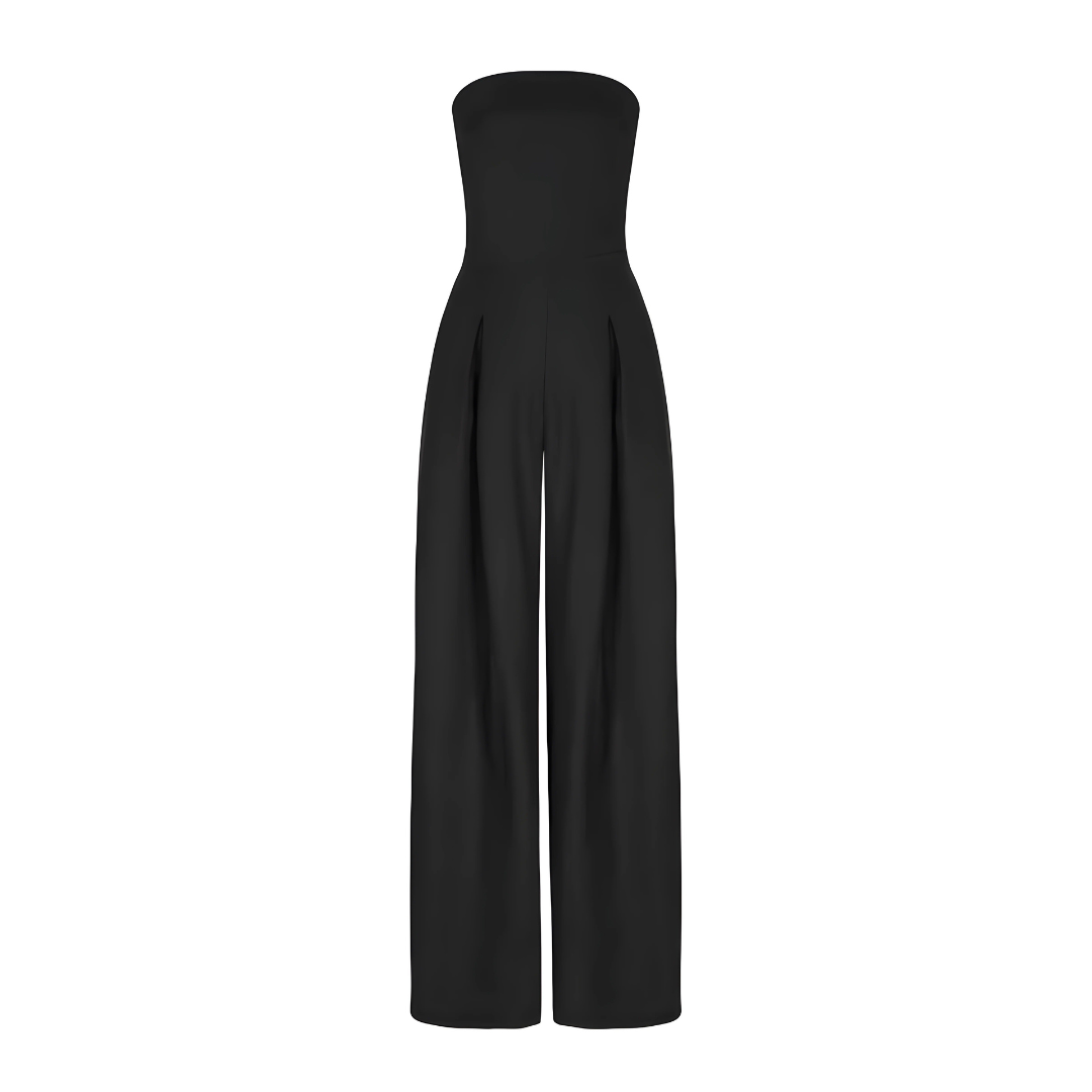 Elke – Trägerloser Jumpsuit mit weitem Bein
