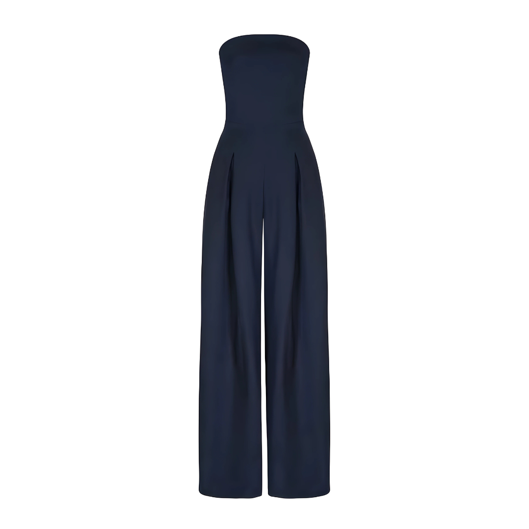 Elke – Trägerloser Jumpsuit mit weitem Bein