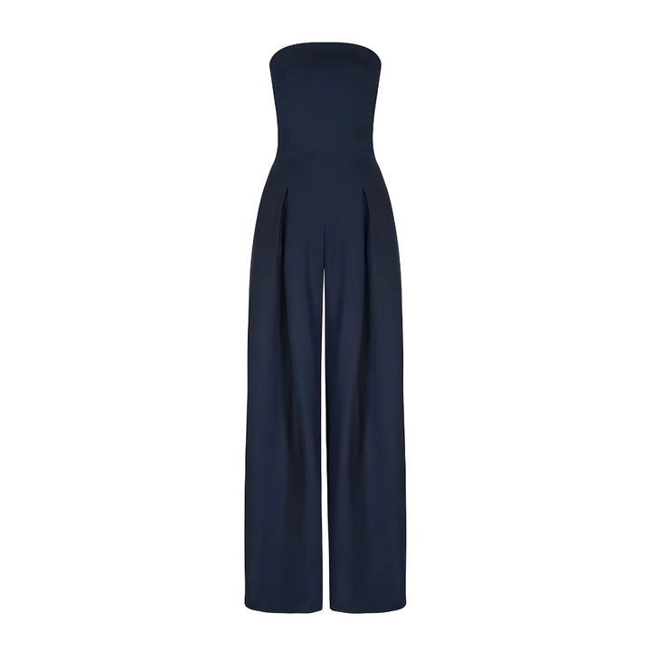Elke – Trägerloser Jumpsuit mit weitem Bein