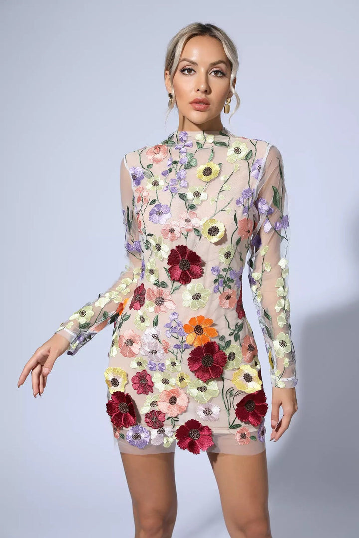 Kimberly - Mesh Blumenkleid