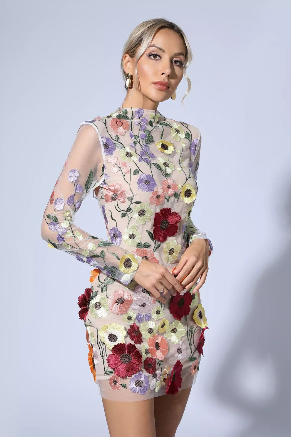 Kimberly - Mesh Blumenkleid