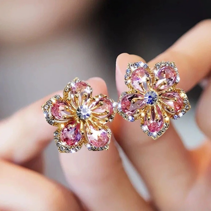 Ohrringe aus Sterlingsilber mit bunten Zirkonia