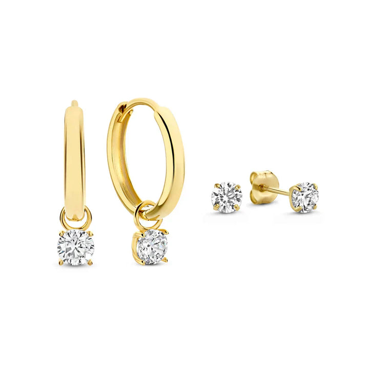 Krizalyssa | Diamant-Pendelohrstecker 18k Gold