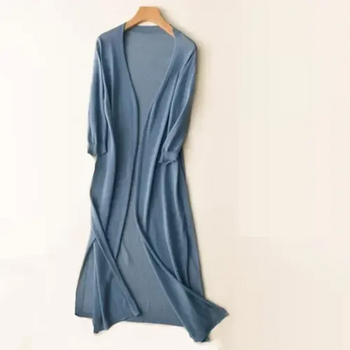 Inezimen | Damen Lange Moderne Strickjacke | Leichte
