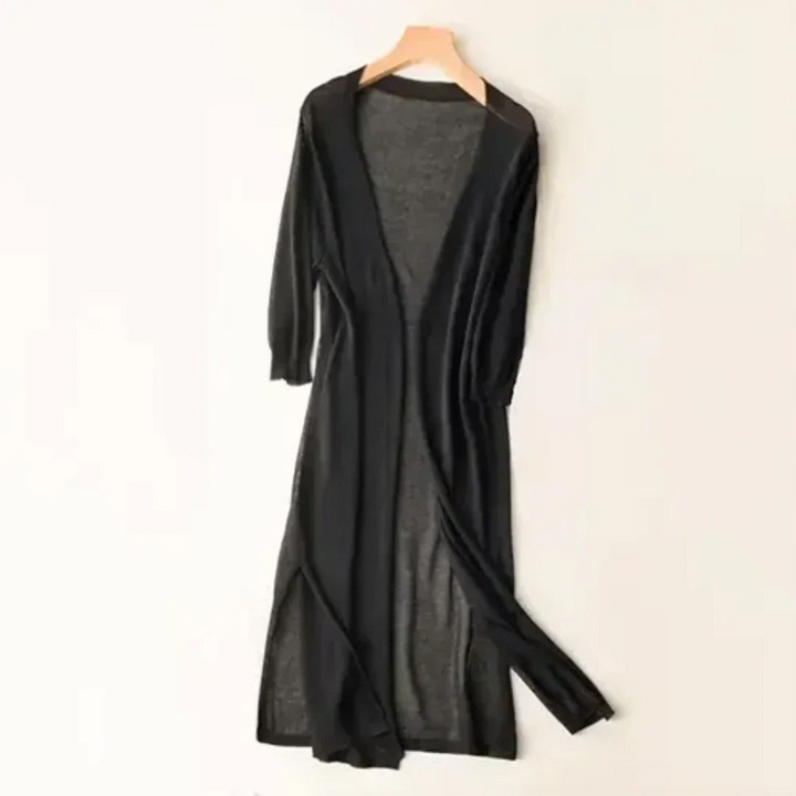 Inezimen | Damen Lange Moderne Strickjacke | Leichte