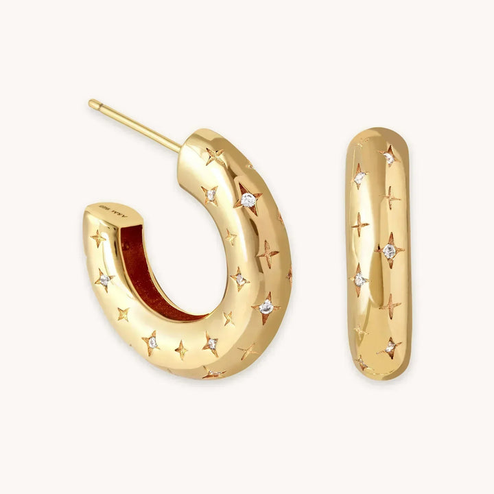 Florenzia | Sternohrringe 18k Gold