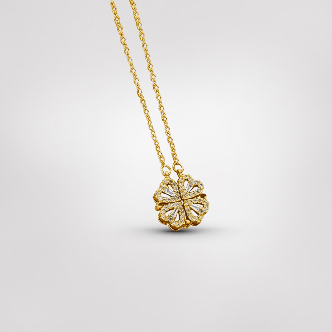 Vierblättriges Kleeblatt-Halsband