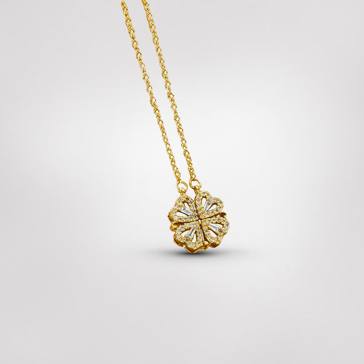 Vierblättriges Kleeblatt-Halsband