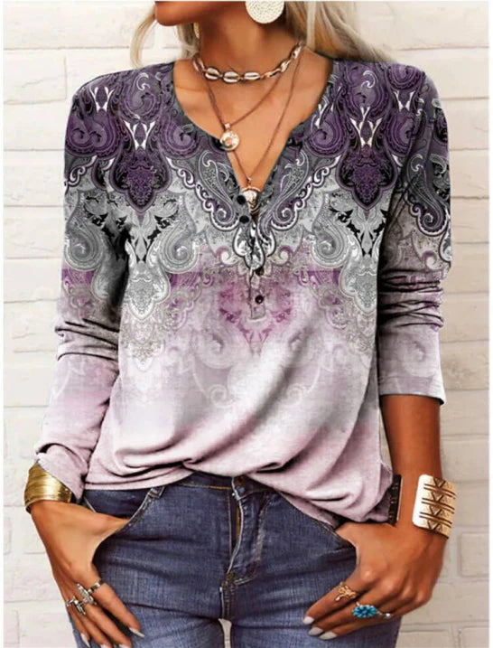 Apollonia | Damen Moderne Bluse | Langarm