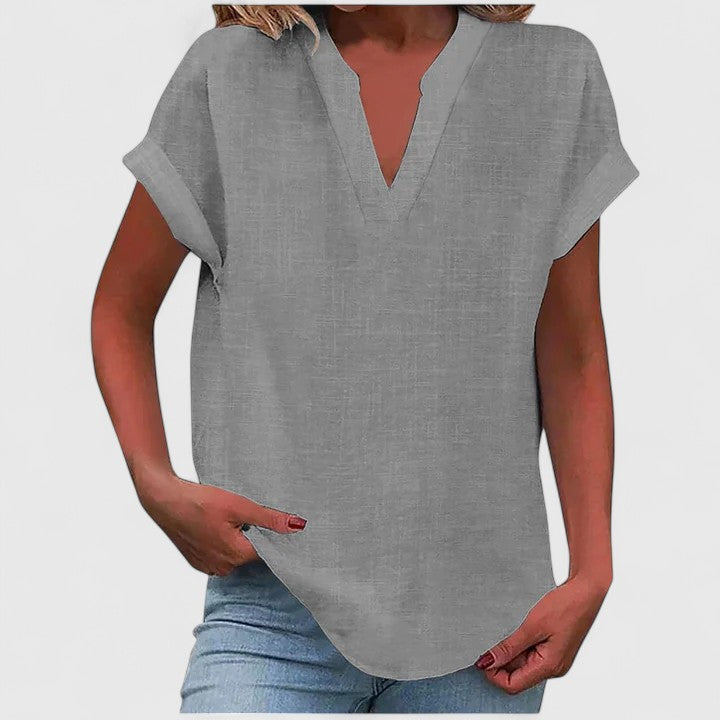 Xavinah | Bequeme V-Ausschnitt Bluse