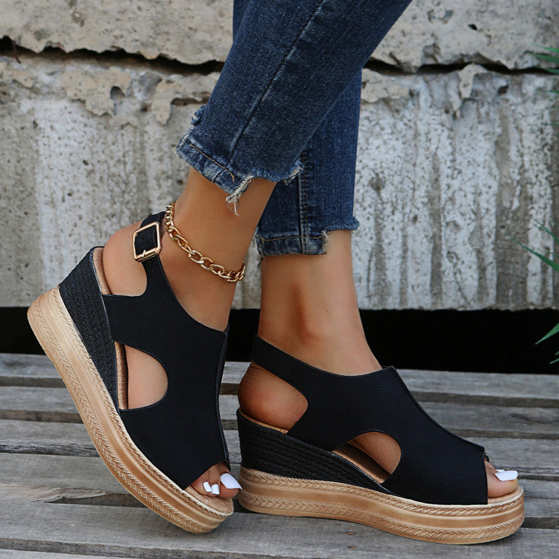 Kelsey - Boho Wedge Sandalen