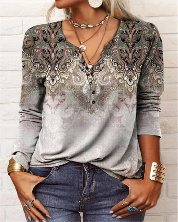 Apollonia | Damen Moderne Bluse | Langarm