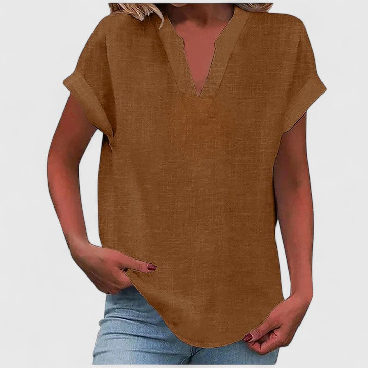 Xavinah | Bequeme V-Ausschnitt Bluse