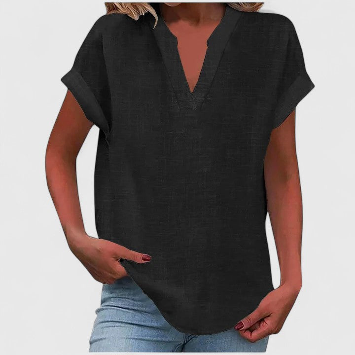 Xavinah | Bequeme V-Ausschnitt Bluse