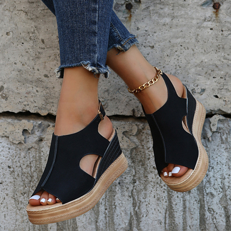 Kelsey - Boho Wedge Sandalen