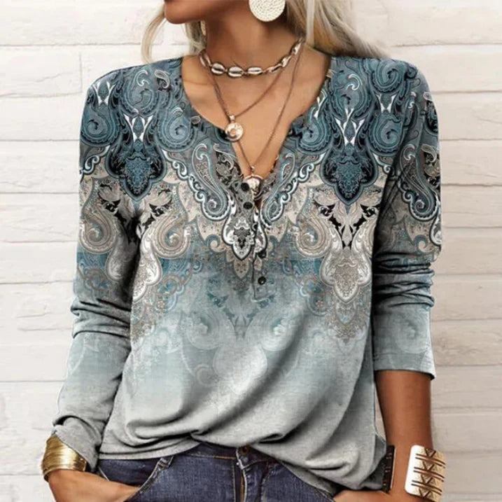Apollonia | Damen Moderne Bluse | Langarm