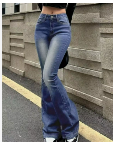 Damen Hoher Taille Schlag Hosen | Schlanke Passform