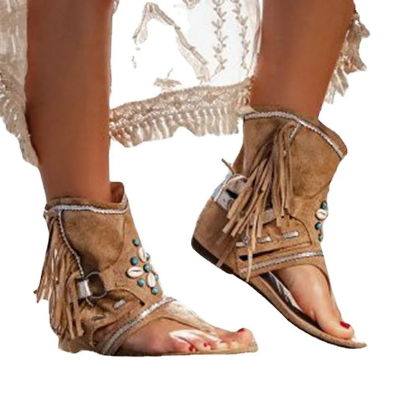 Hera - Fransen Boho Sandalen