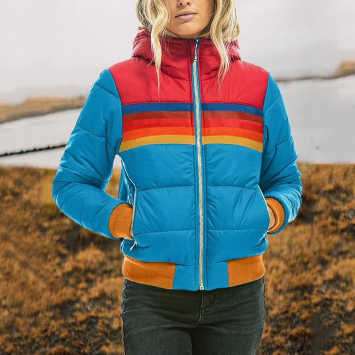 Rita - Retro Parka mit Kunstfellkapuze für Damen
