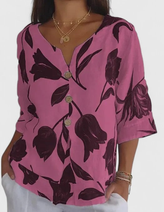 Isabel | Elegante Bluse mit floralem Druck