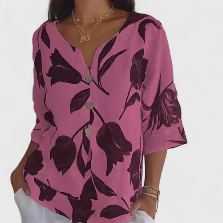 Isabel | Elegante Bluse mit floralem Druck