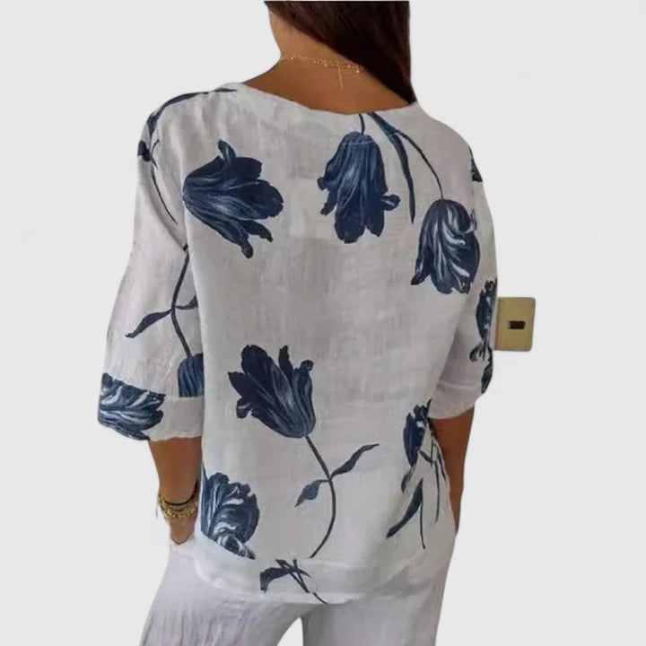 Isabel | Elegante Bluse mit floralem Druck
