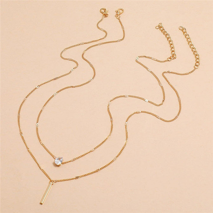 Vintage-Halskettenset mit goldenen Anhänger