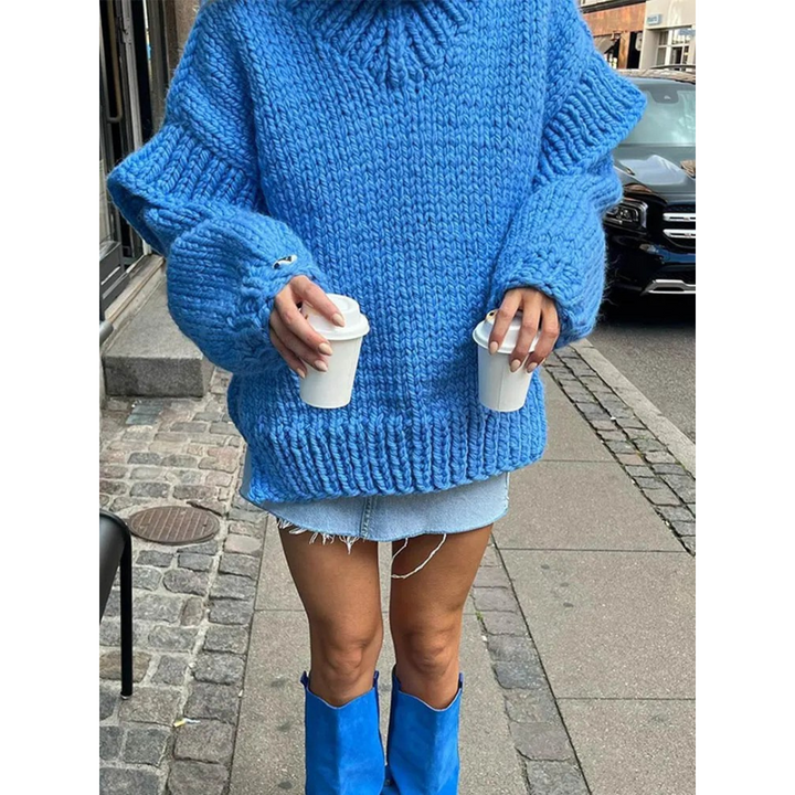 Erenabaji | Damen Übergroße Strick Pullover | Warme