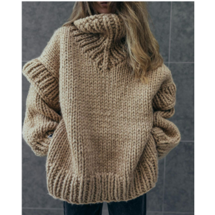 Erenabaji | Damen Übergroße Strick Pullover | Warme